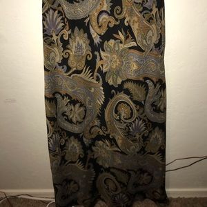 Brown/black flowery tunic mini dress